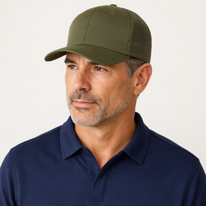 Men’s Snapback Adjustable Mesh-Back Cap – Army Green – NWOT